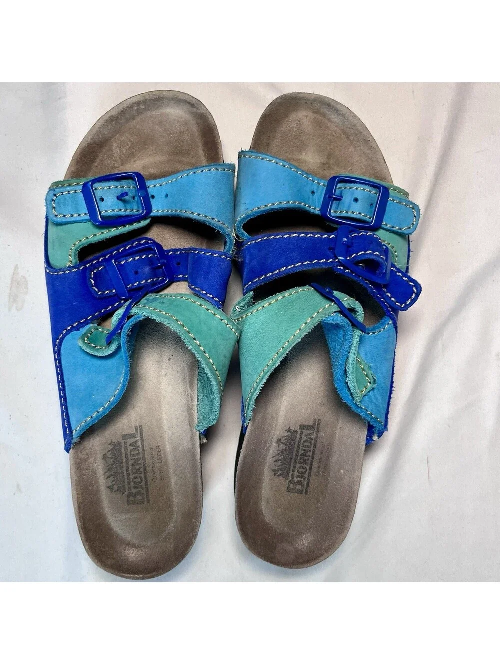 Bjornal Two Strap Kai Sandals Women’s Size 8 Blue
